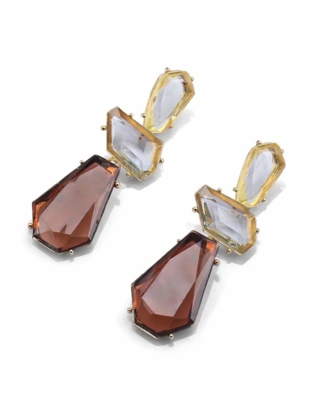 New! Zara Gemstone Drop Earrings (1081) NWOT